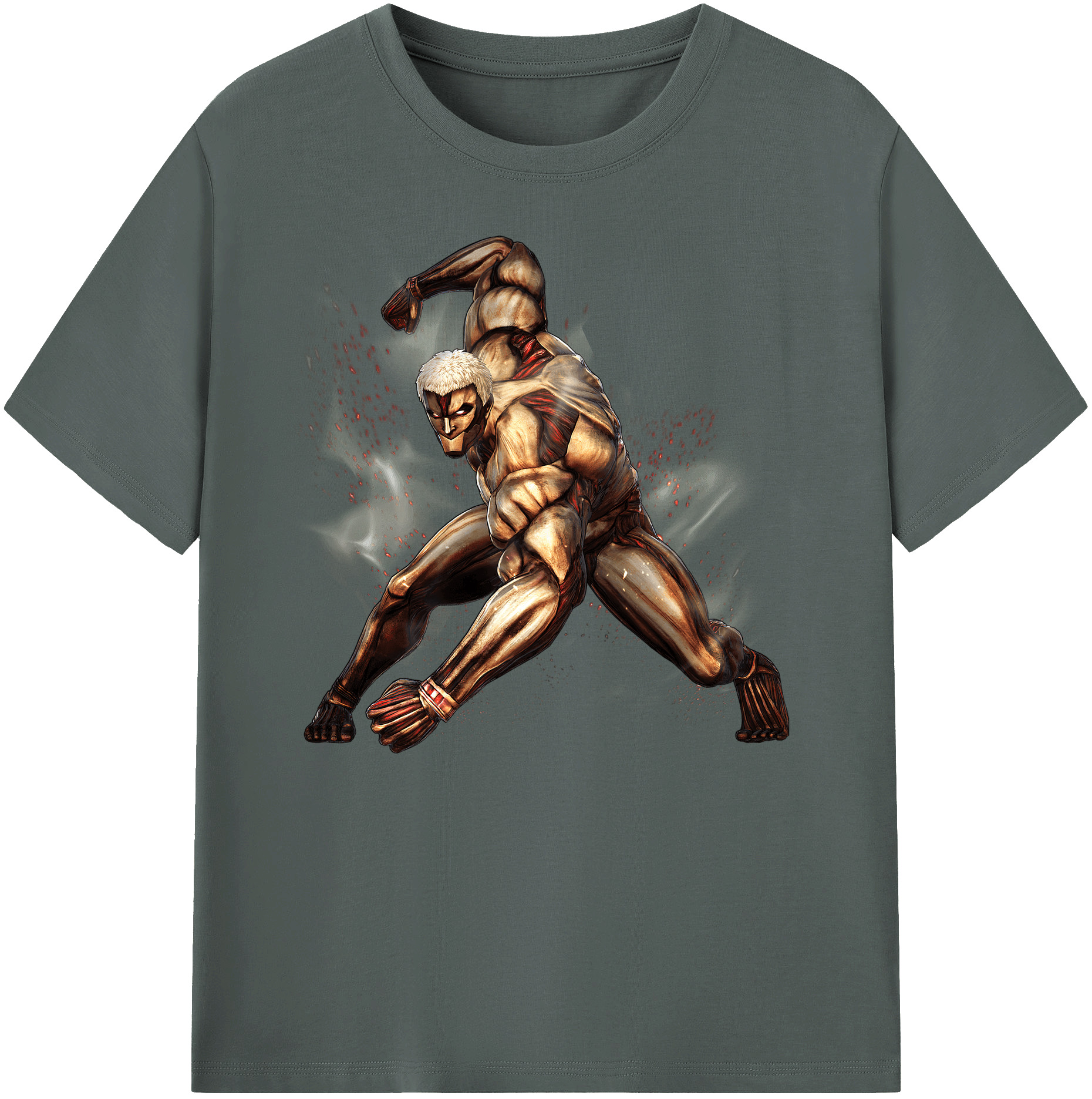 （画像用） 進撃の巨人 Attack on Titan 綿100％ メンズ半袖Tシャツ｜肌触りやわらか＆通気性